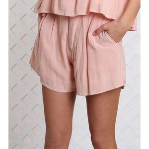 Lost In Lunar Pink High Waisted Alessandra Shorts Size Medium Belted NEW NWT